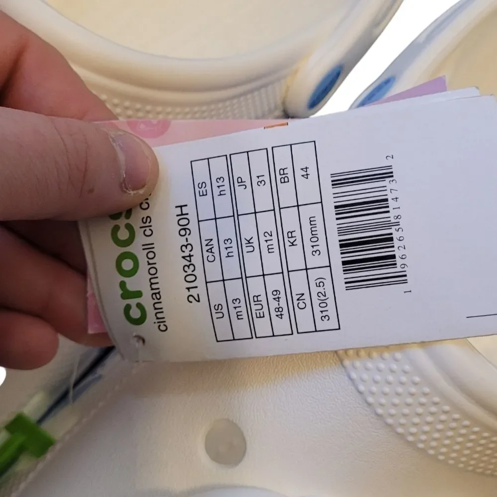 Crocs x Sanrio Men's White Cinnamoroll Crocs Size US 13 NWT